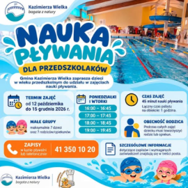 Nauka pływania dla przedszkolaków w Kazimierskim Ośrodku Sportowym